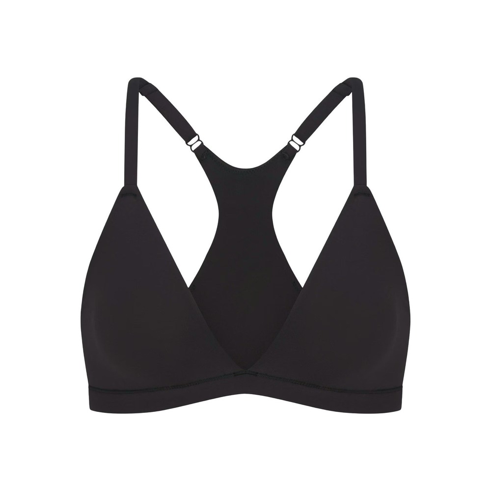 Skims Fits Everybody Racerback Plunge Bralette - Onyx - XS - NWT